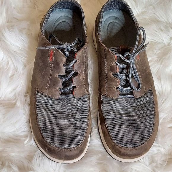 Olukai Makia Lace men's leather & textile Lace-up shoes - Picture 4 of 14